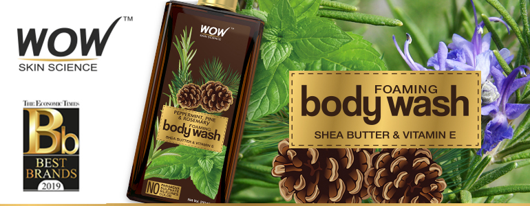 WOW Skin Science Peppermint, Pine & Rosemary Foaming Body Wash